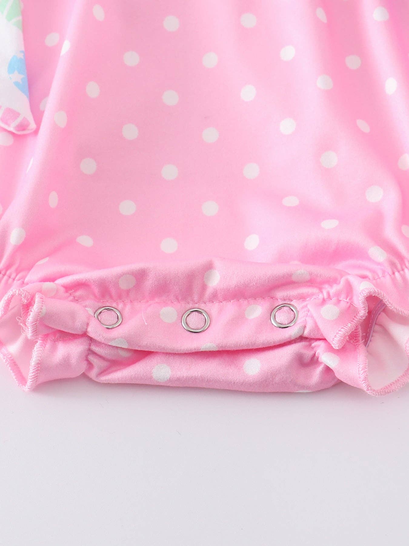 Easter Pink Rabbit Ruffle Baby Romper: 3M