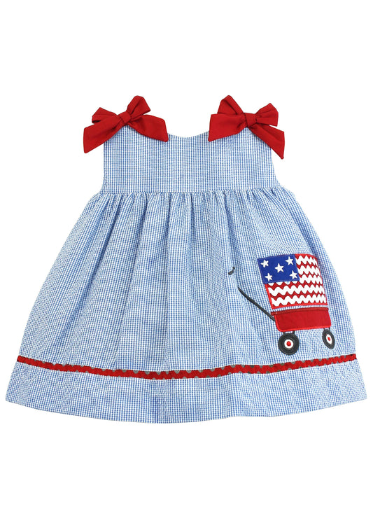 American Flag Applique Dress: 6 Month